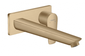 Ornament baterie lavoar perete Talis E pipa 22.5 cm - brushed bronze